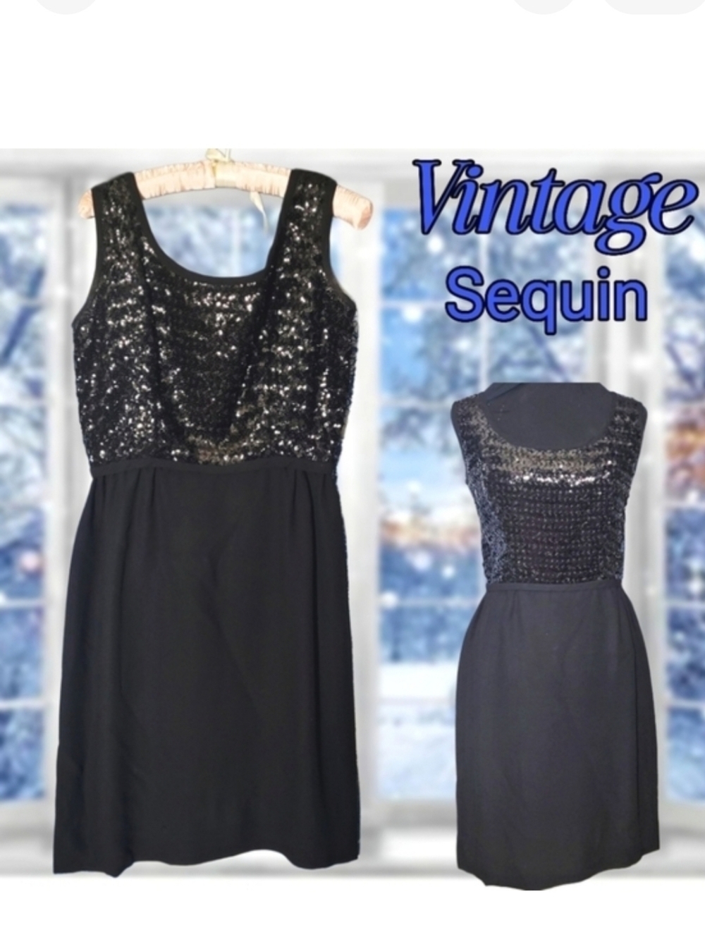 Vintage 1950/1960's sequin top cocktail dress